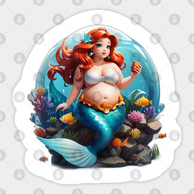 Ocean Globe Mermaid Sticker by MGRCLimon